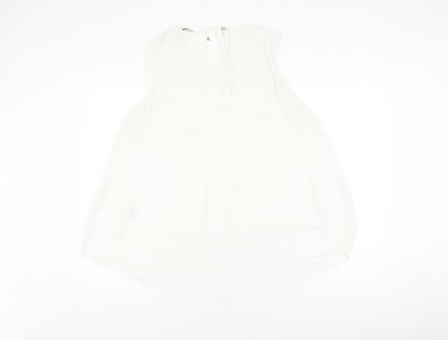 Next Women's White Sleeveless Blouse Size 16 Classic