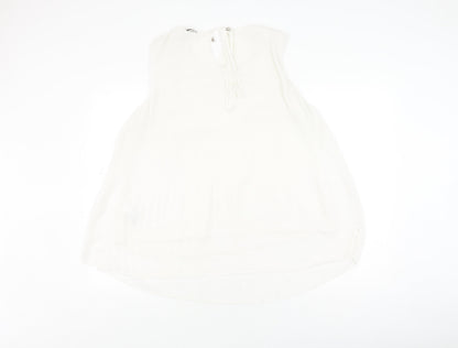 Next Women's White Sleeveless Blouse Size 16 Classic