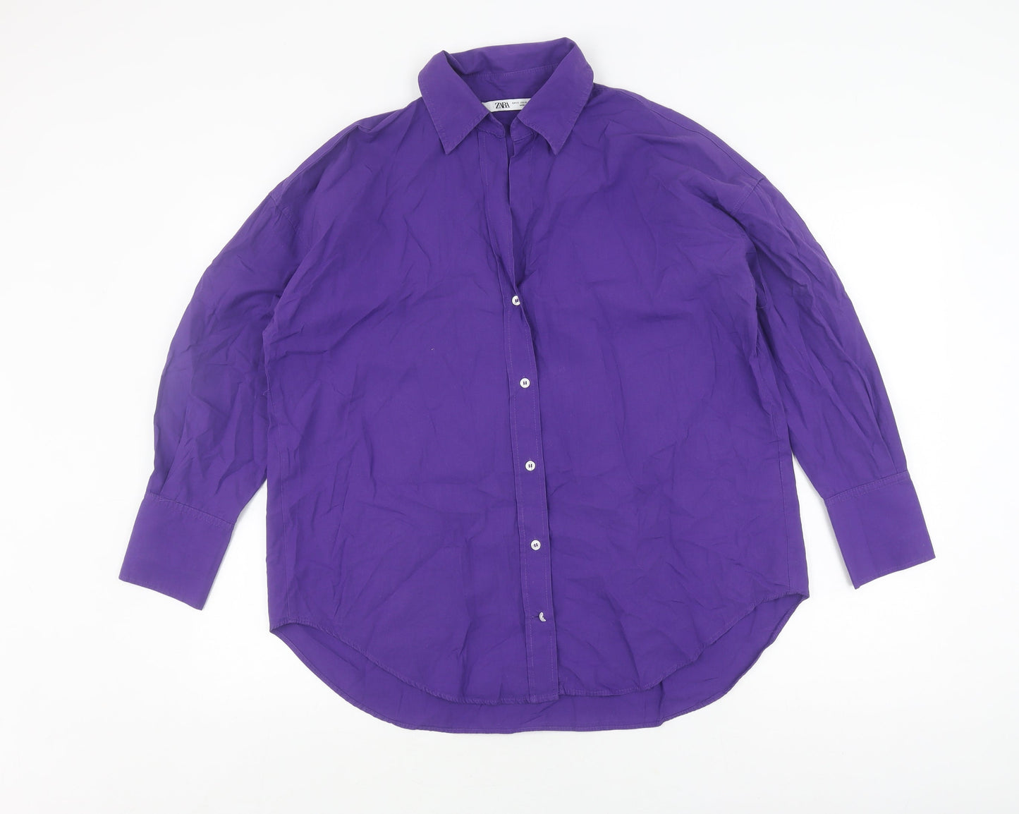 Womens UK Size XS Zara Purple  Button-Up