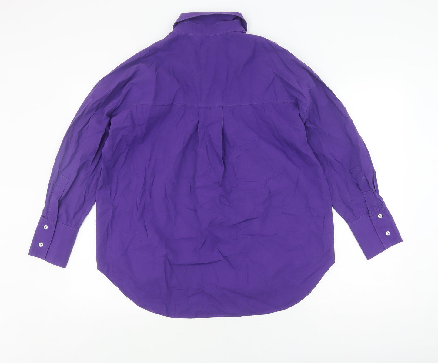 Womens UK Size XS Zara Purple  Button-Up