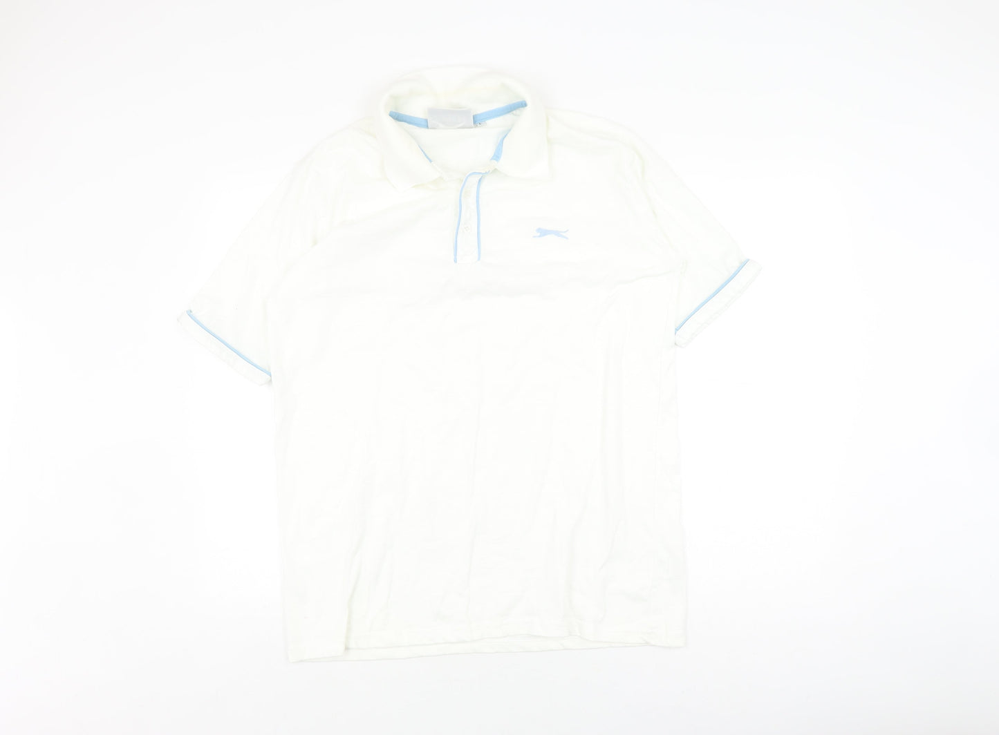 Slazenger Men's White Polo Shirt L