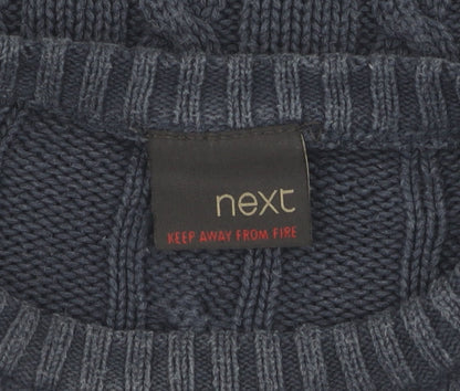 Next Boys Blue Cable-Knit Pullover Jumper, Size 5 Years