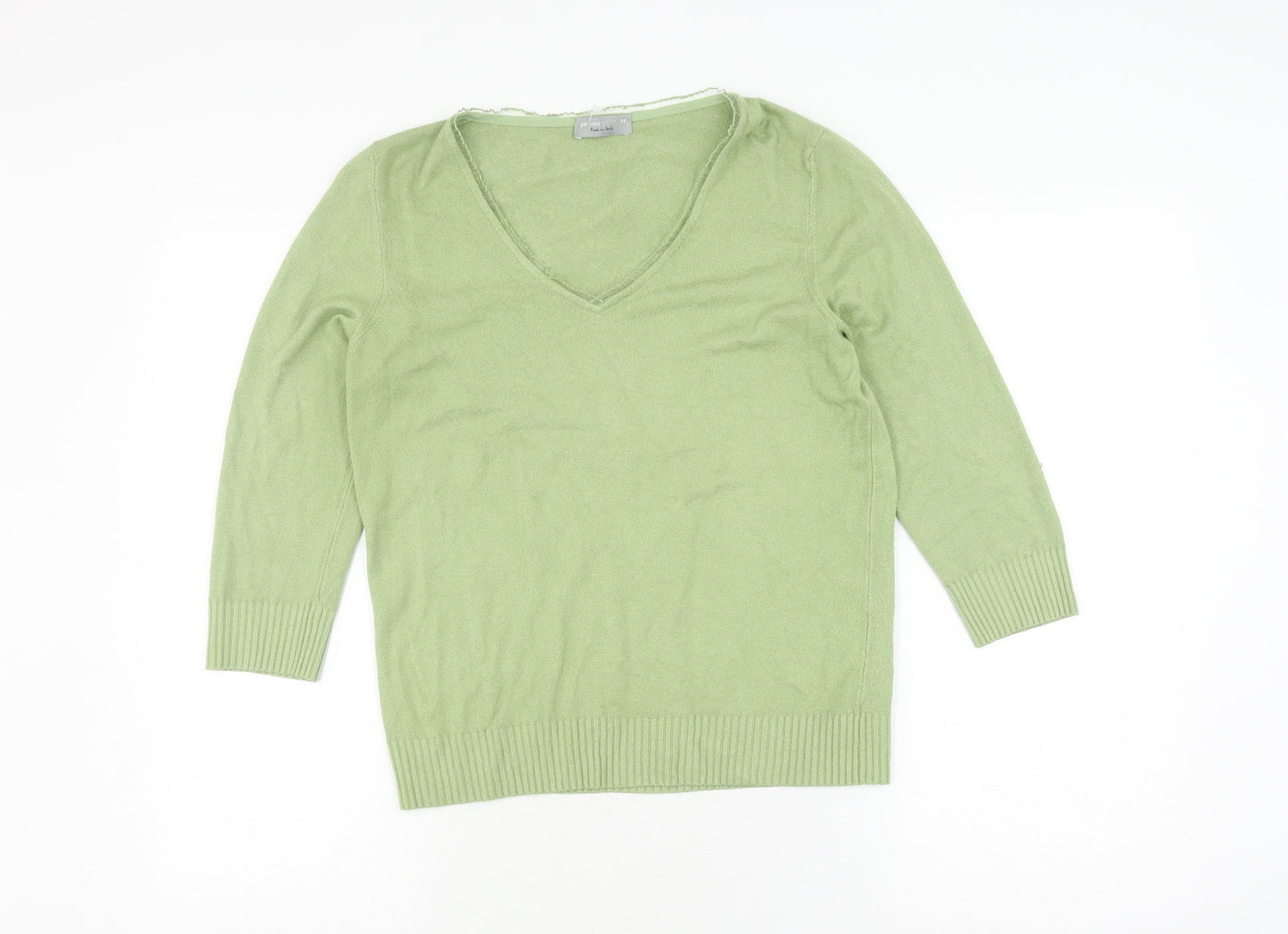 Womens UK Size 14 Per Una Green Pullover Jumper