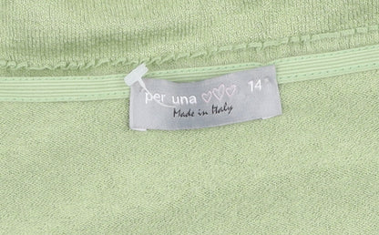 Womens UK Size 14 Per Una Green Pullover Jumper