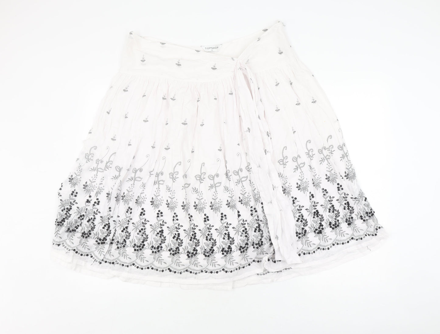 Womens UK Size 14 Topshop Peasant Knit Skirt
