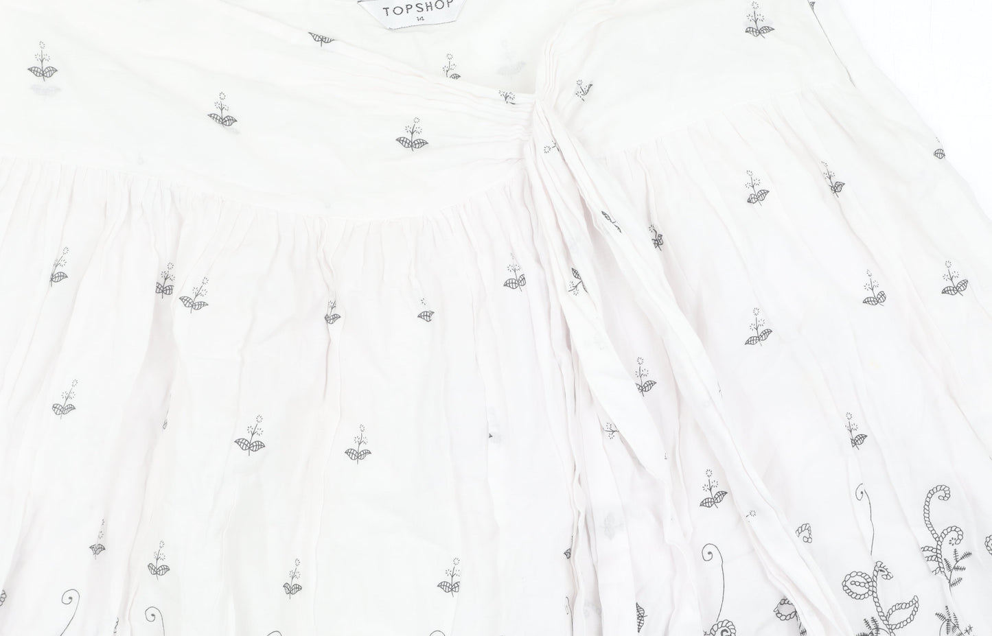 Womens UK Size 14 Topshop Peasant Knit Skirt