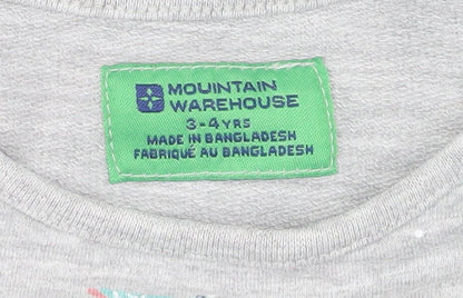 Mountain Warehouse Girls Grey Pullover Sweatshirt 3-4 Years
