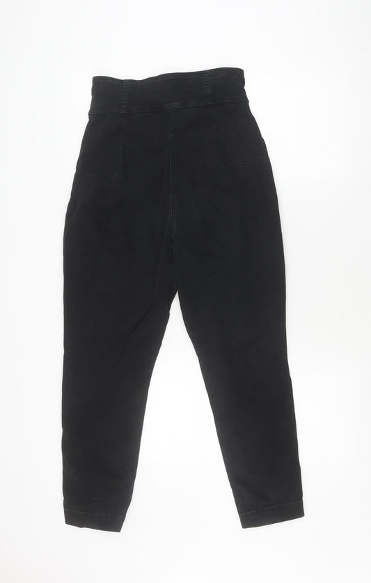 Womens UK Size XS Zara Regular Fit Jegging Black Trousers