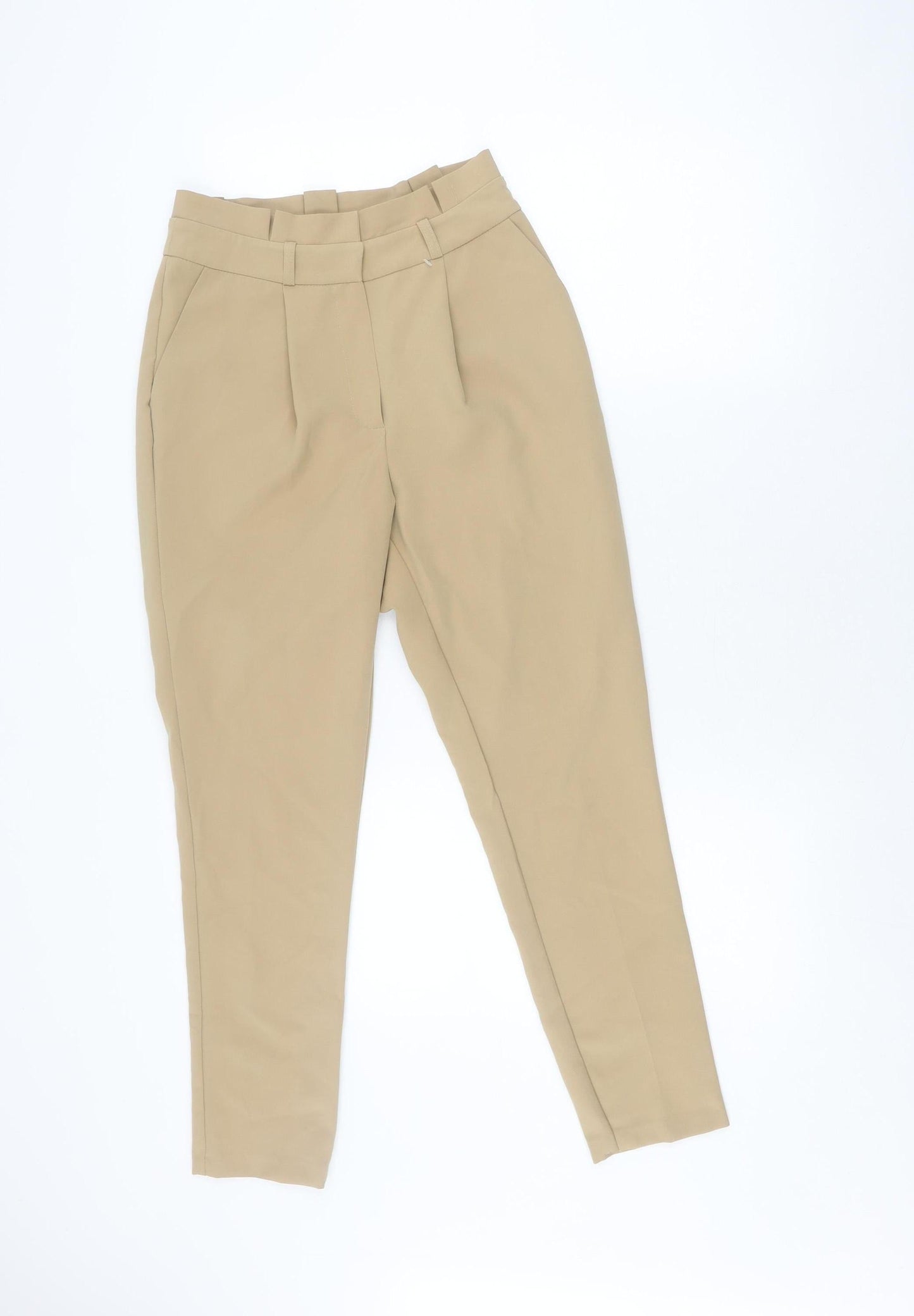New Look Women's Beige Tapered Trousers Size 6