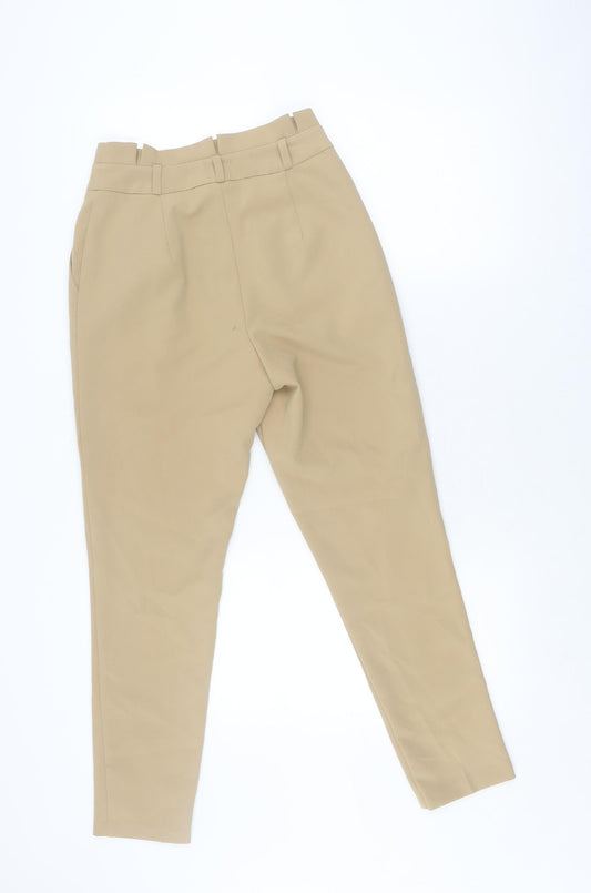 New Look Women's Beige Tapered Trousers Size 6
