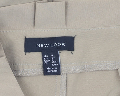 New Look Women's Beige Tapered Trousers Size 6