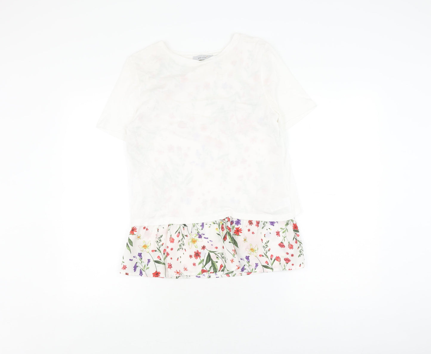 Womens UK Size 8 Marks and Spencer White Basic T-Shirt