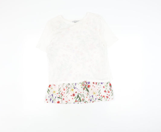 Womens UK Size 8 Marks and Spencer White Basic T-Shirt