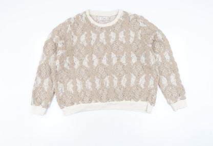 Womens UK Size XL Gallery Ivory Pullover Jumper