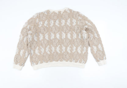 Womens UK Size XL Gallery Ivory Pullover Jumper