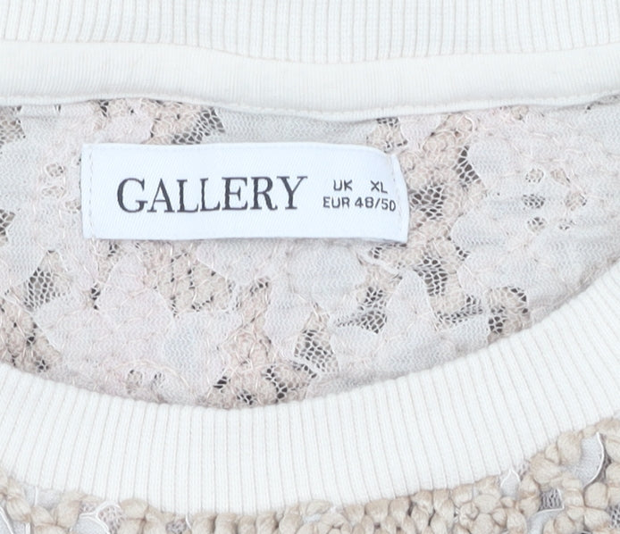 Womens UK Size XL Gallery Ivory Pullover Jumper