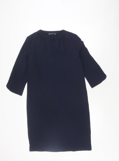 Marks and Spencer Women's Blue Shift Dress Size 8