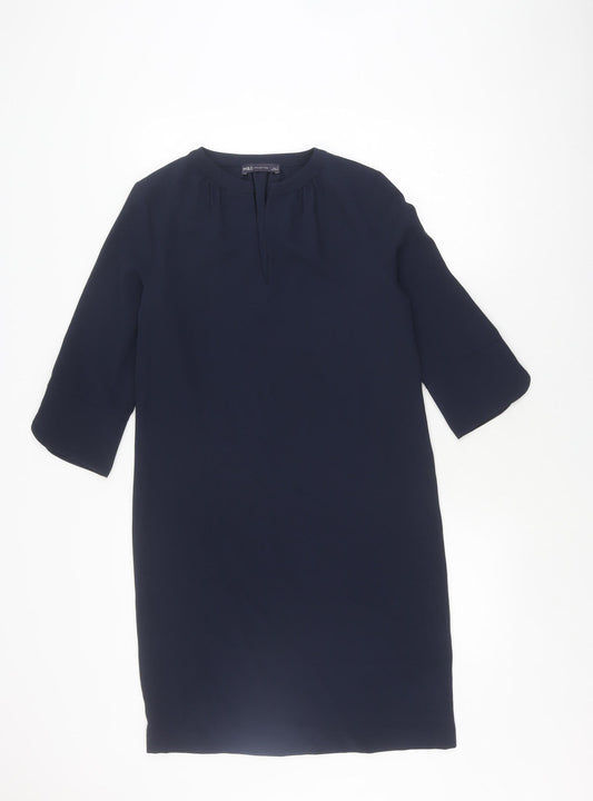 Marks and Spencer Women's Blue Shift Dress Size 8