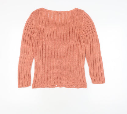 B.Young Women's Pink Knit Pullover Jumper M