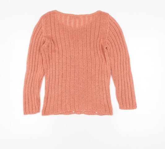 B.Young Women's Pink Knit Pullover Jumper M