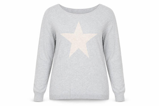 Front view of Oui Women's Grey jumper, size 16