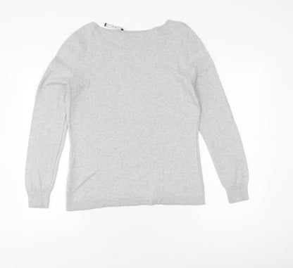 Womens UK Size 16 Oui Grey Pullover Jumper
