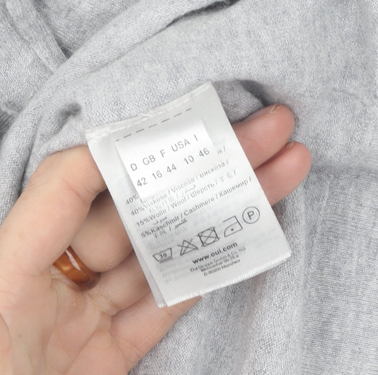 Womens UK Size 16 Oui Grey Pullover Jumper