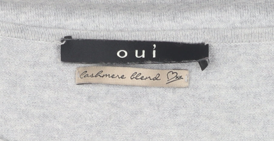 Womens UK Size 16 Oui Grey Pullover Jumper