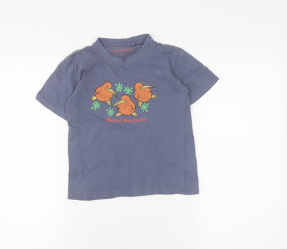 Halifax Boys Blue T-Shirt, 6 Years, Nature Graphic, Excellent
