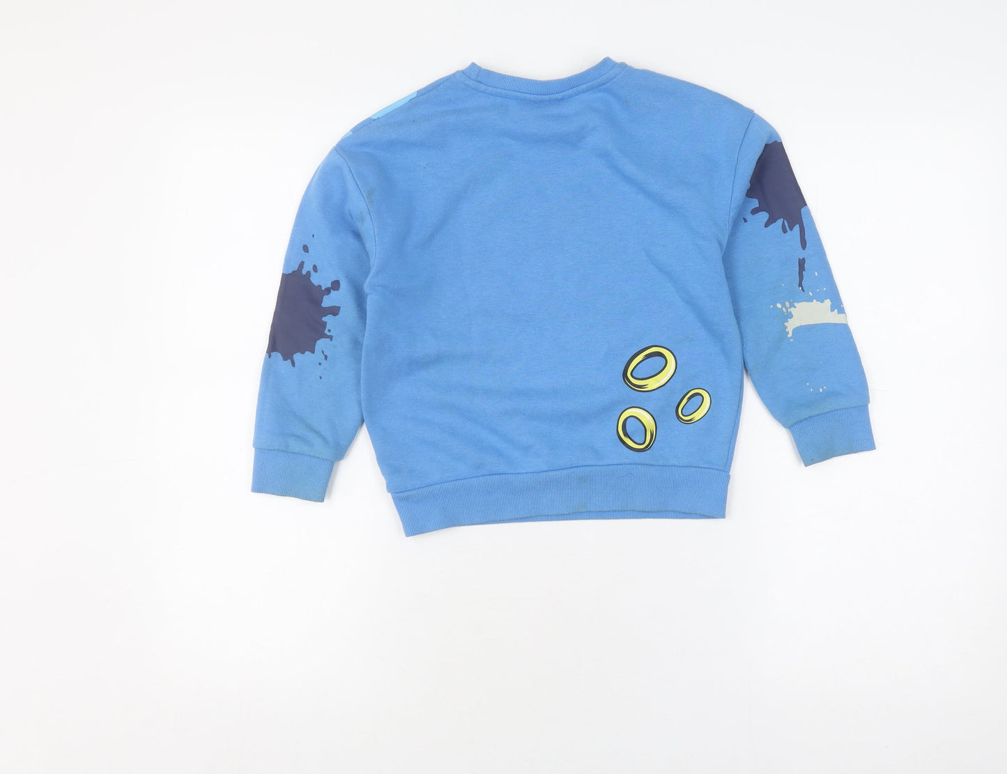 Sonic the Hedgehog Boys Blue Pullover Sweatshirt 7-8 Years