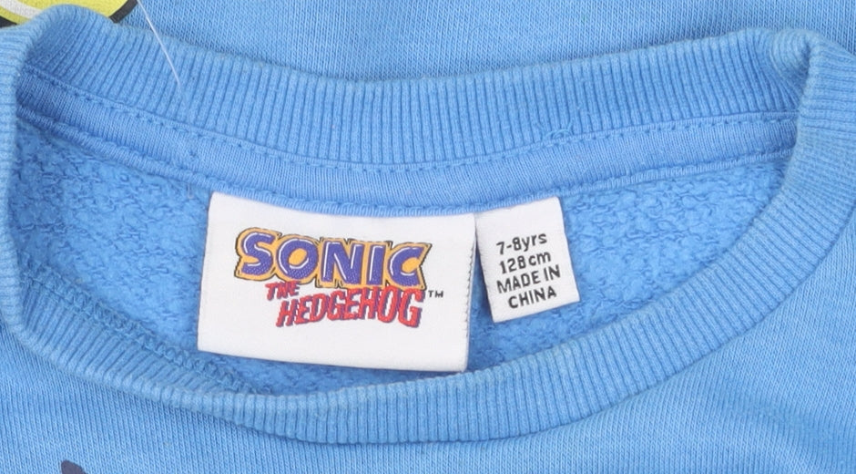 Sonic the Hedgehog Boys Blue Pullover Sweatshirt 7-8 Years
