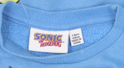 Sonic the Hedgehog Boys Blue Pullover Sweatshirt 7-8 Years