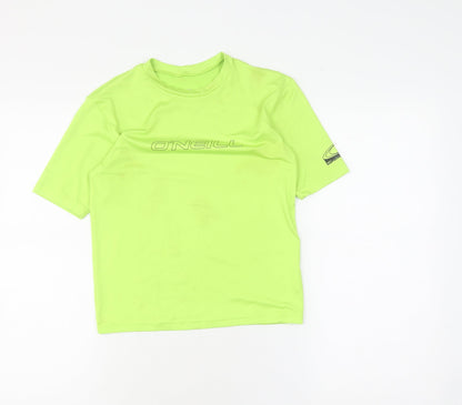 O'Neill Boys Green T-Shirt, Size 10, UV Protection, Activewear