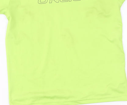 O'Neill Boys Green T-Shirt, Size 10, UV Protection, Activewear