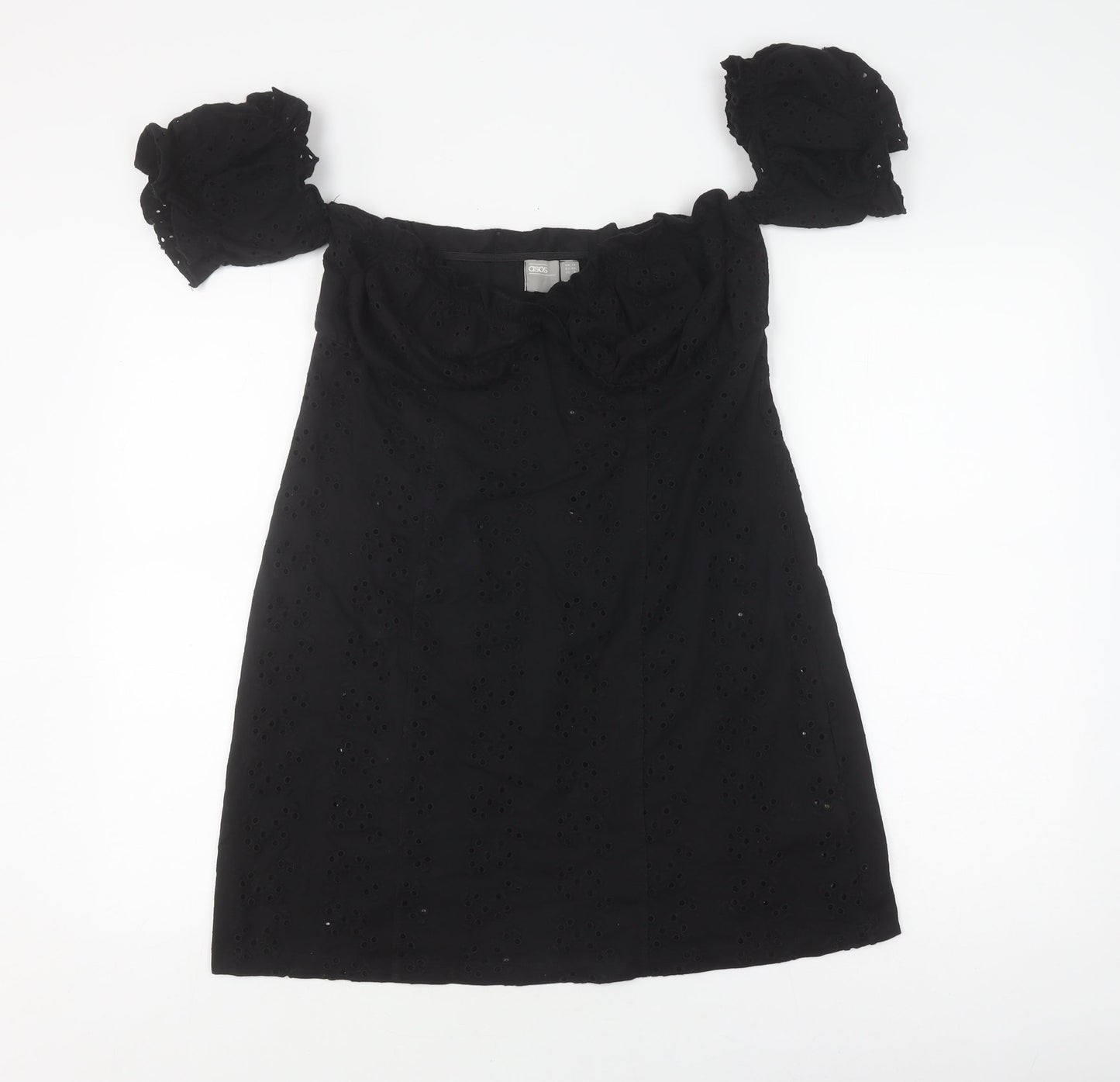 ASOS Black Off the Shoulder Women's Dress, Size 12