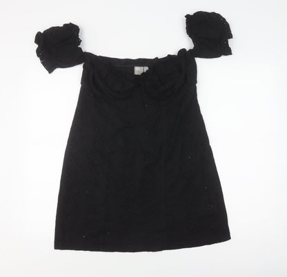 ASOS Black Off the Shoulder Women's Dress, Size 12