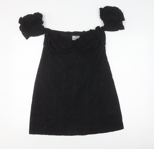 ASOS Black Off the Shoulder Women's Dress, Size 12