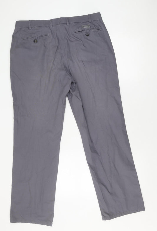 Marks and Spencer Men's Blue Chino Trousers - Size L