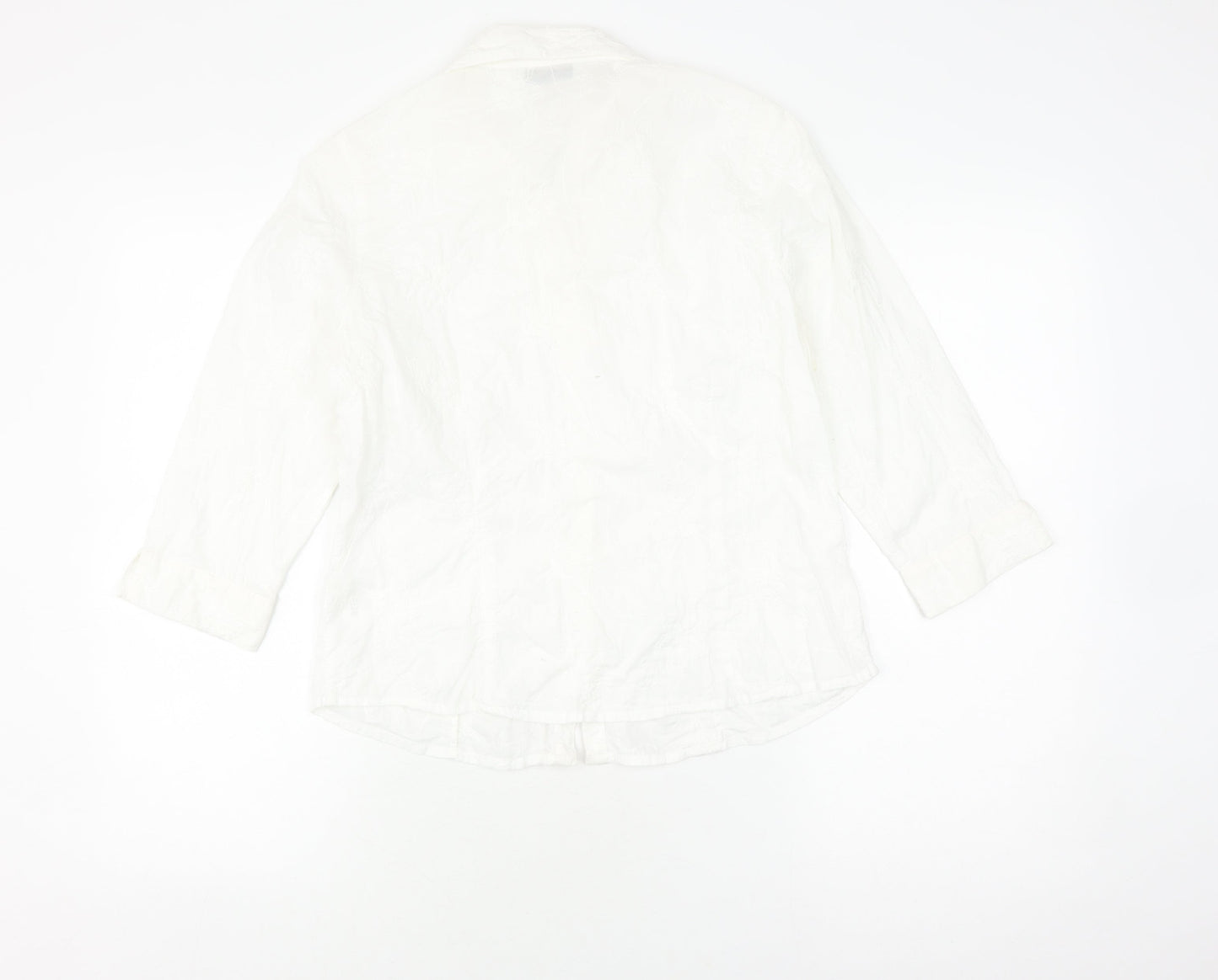 Womens UK Size 16 BHS White  Button-Up