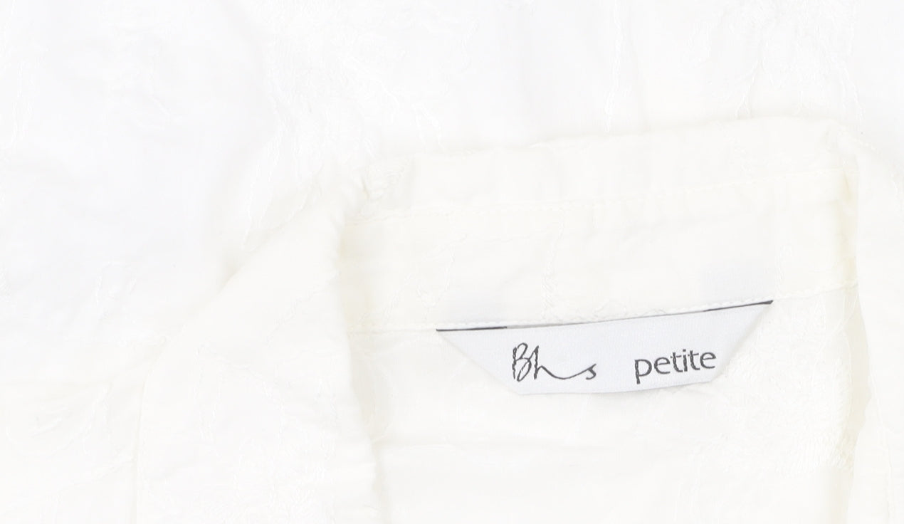 Womens UK Size 16 BHS White  Button-Up