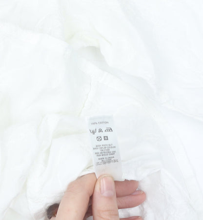 Womens UK Size 16 BHS White  Button-Up