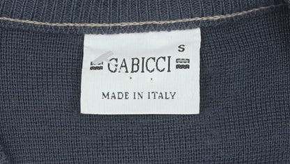 Gabicci Men's Blue Geometric V-Neck Jumper Small