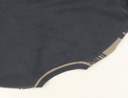 Gabicci Men's Blue Geometric V-Neck Jumper Small