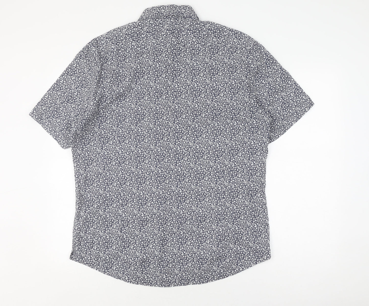 Marks & Spencer Men's Blue Floral Slim Fit Shirt
