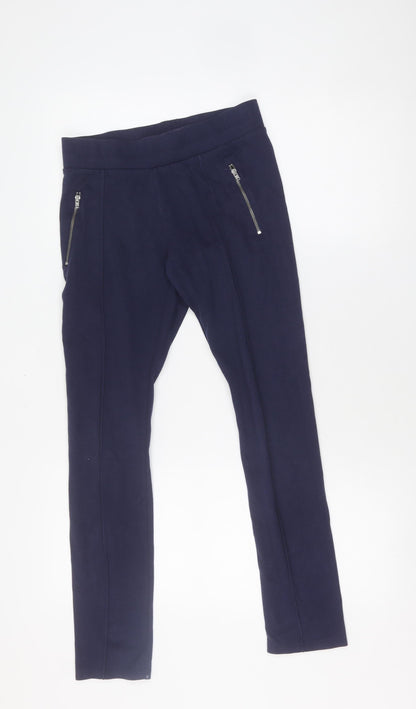 Faded Glory Women's Blue XL Jegging Trousers with Zip Accents