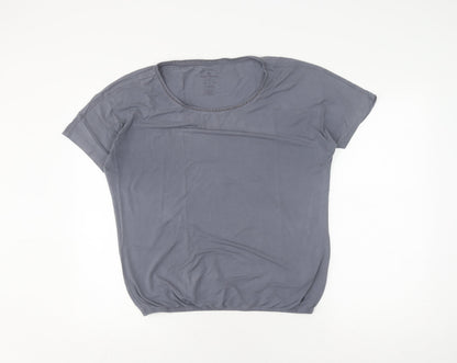 Womens UK Size S TOM TAILOR Grey Basic T-Shirt
