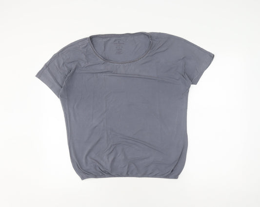 Womens UK Size S TOM TAILOR Grey Basic T-Shirt