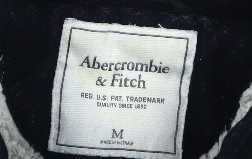 Abercrombie & Fitch Black Men's Wool Overcoat M