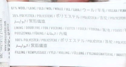 Abercrombie & Fitch Black Men's Wool Overcoat M