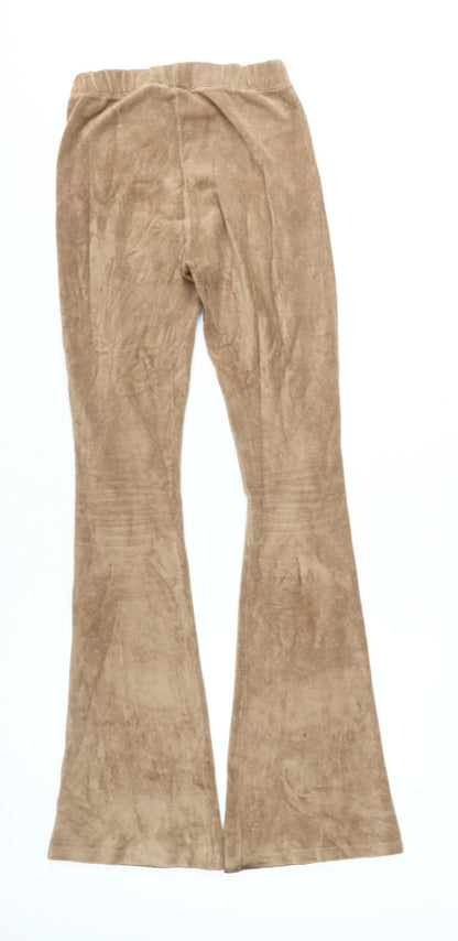 Subdued Women's Brown XS Velour Flared Trousers